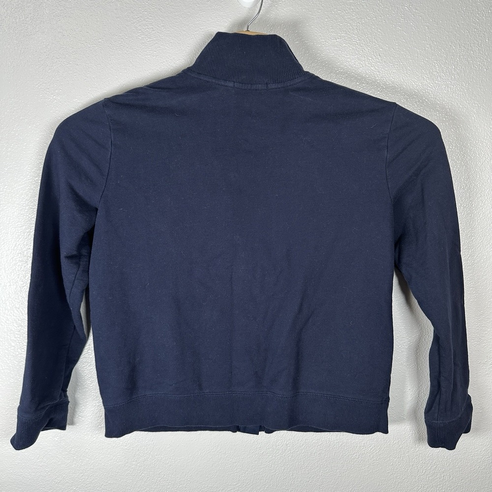 Lauren Ralph Lauren Cardigan Sweatshirt Womens XL Navy Blue Silver Snap Front - Picture 5 of 6